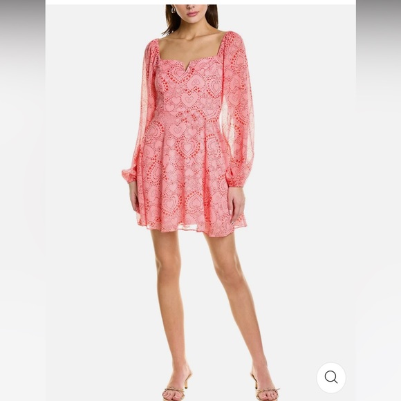 NWT BCBGeneration Heart A Line Smocked square neck Dress M - Picture 1 of 7